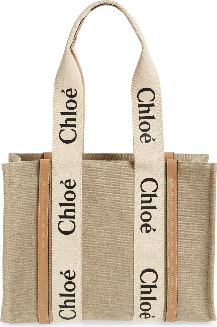 Chloé Medium Woody Linen Tote | Nordstrom | Nordstrom