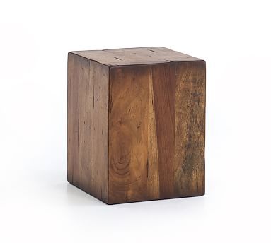 Parkview Reclaimed Wood Accent Cube | Pottery Barn (US)