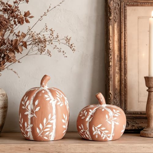 DN DECONATION Fall Pumpkin Decor, Thanksgiving Decorations for Home Table | Amazon (US)