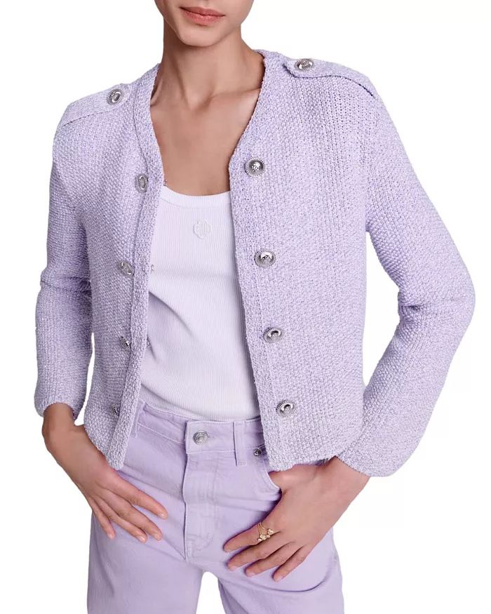 Glittery Knit Sweater Jacket | Bloomingdale's (US)