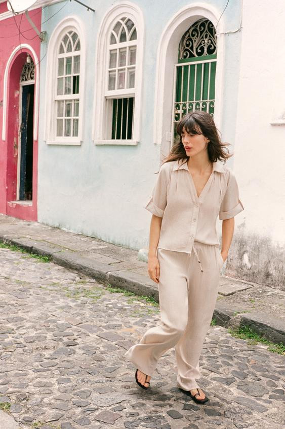 FLOWY SHORT SLEEVE SHIRT | Zara US