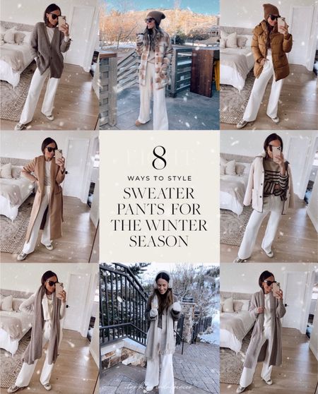 8 ways to weather sweater pants this winter 
Pants are tts but if you’re between sizes size up 
SHANNONP15 for 15% off jenni kayne 

#LTKSeasonal #LTKstyletip
