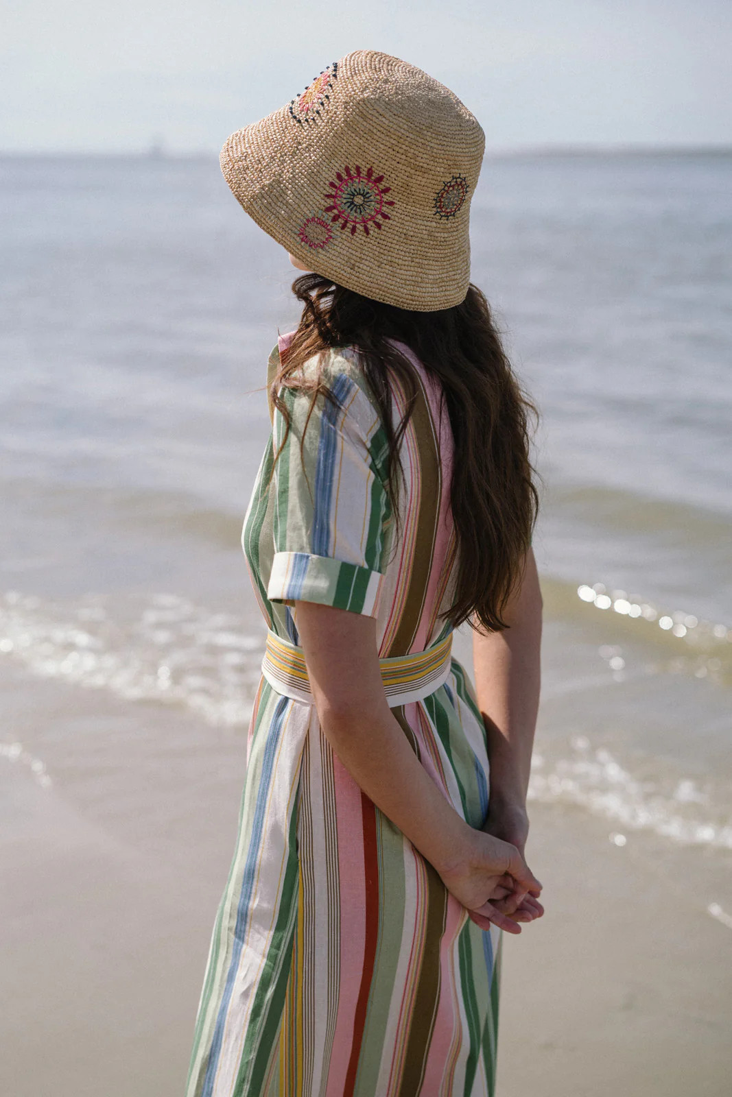 Banks Dress in Dolce Stripe Iridian | Parterre