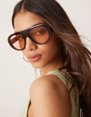 Jeepers Peepers flat top round sunglasses in tortoiseshell | ASOS (Global)