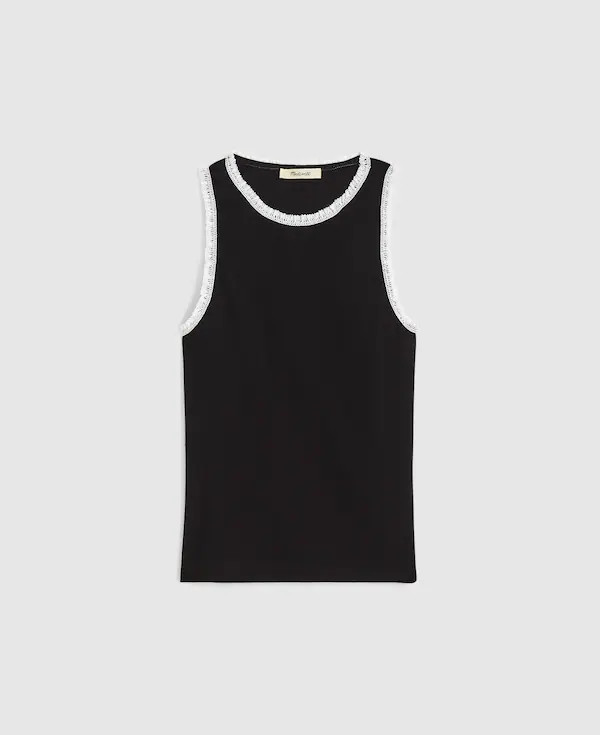 Lace-Trim Ribbed Tank | Madewell