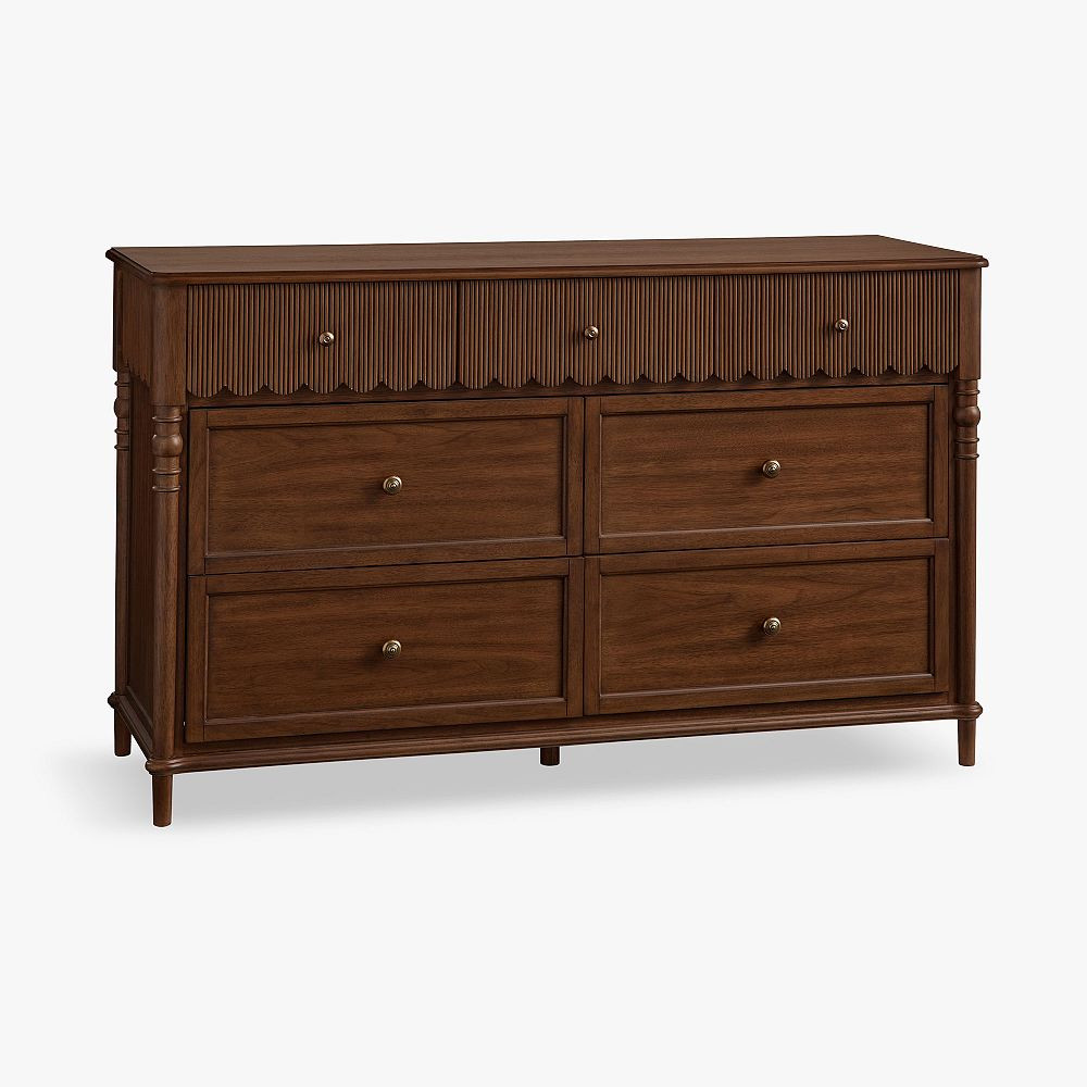 Chris Loves Julia 7-Drawer Scallop Dresser (56w x 19d") | Pottery Barn Teen