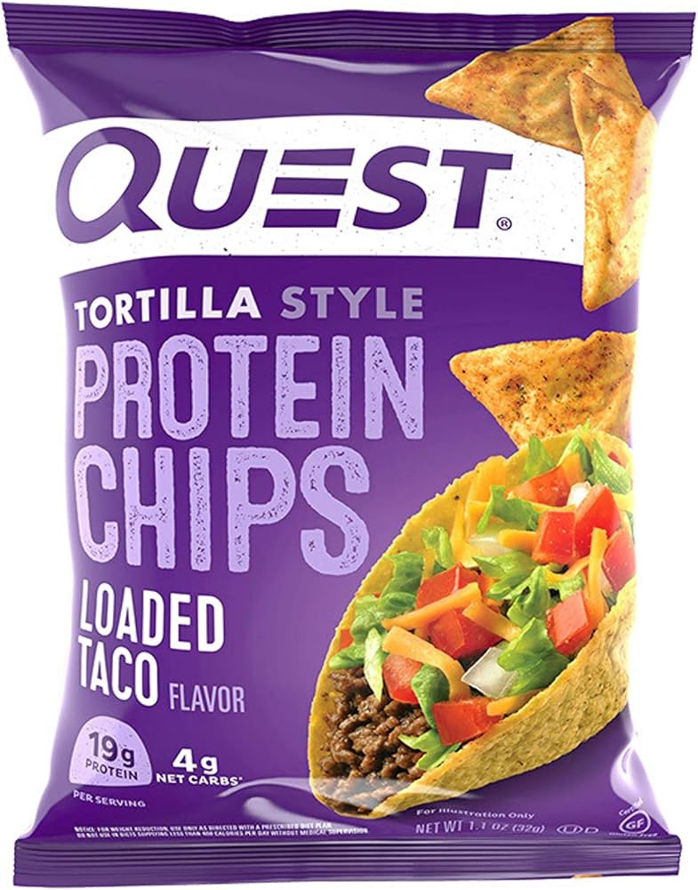 Quest Nutrition Tortilla Style Protein Chips, Loaded Taco, Low Carb, Gluten Free, Baked, 1.1 Ounc... | Amazon (US)