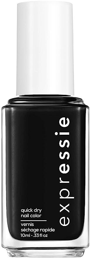 essie expressie Quick-Dry Vegan Nail Polish, Now Or Never, Black, 0.33 Ounce | Amazon (US)
