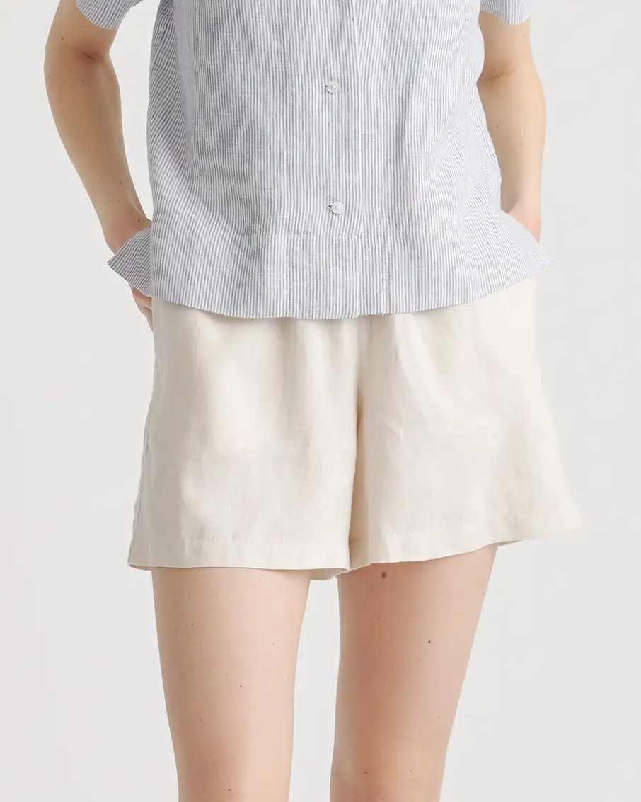 100% European Linen High Waisted Short | Quince