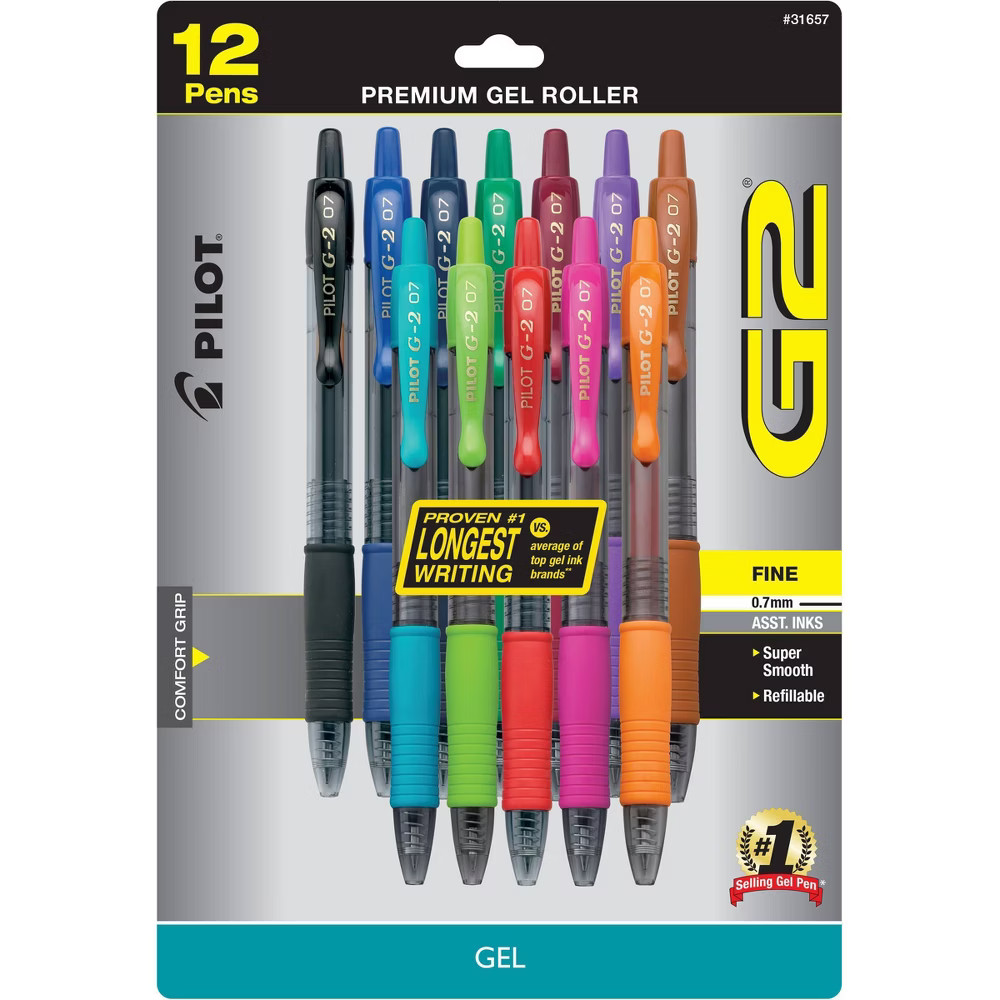 Pilot 12ct G2 Premium Retractable Gel Pens Fine Point 0.7mm | Target