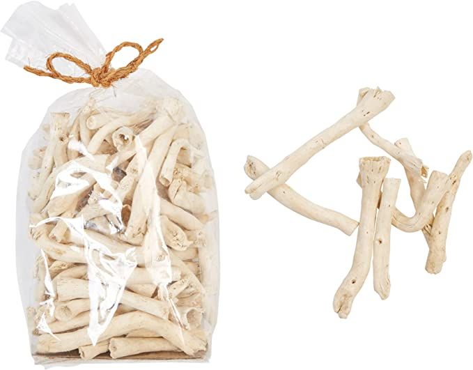 Creative Co-Op DF2245 4" L Natural Root in Bag, Bleached (Contains Approximately 80 Pieces) Dried... | Amazon (US)