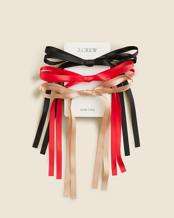 Ribbon bow hair ties pack | J. Crew US