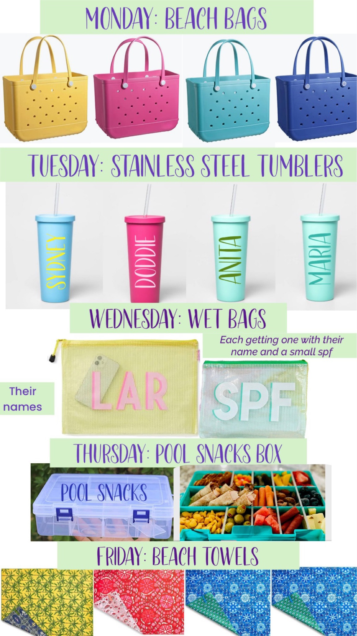 Teacher Appreciation Week Itinerary: “Build a Beach Bag”! Follow along on IG @meganconlonblog to see all the cute things we are gifting our wonderful teachers! 

#LTKswim #LTKGiftGuide #LTKunder100