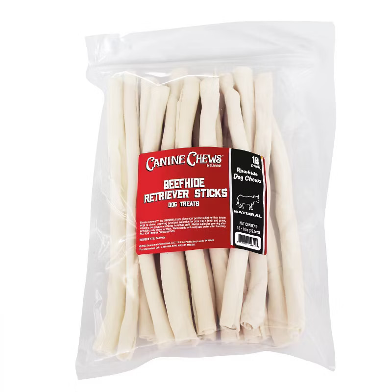 Canine Chews Natural Beef Rawhide Dog Treats - 18ct | Target