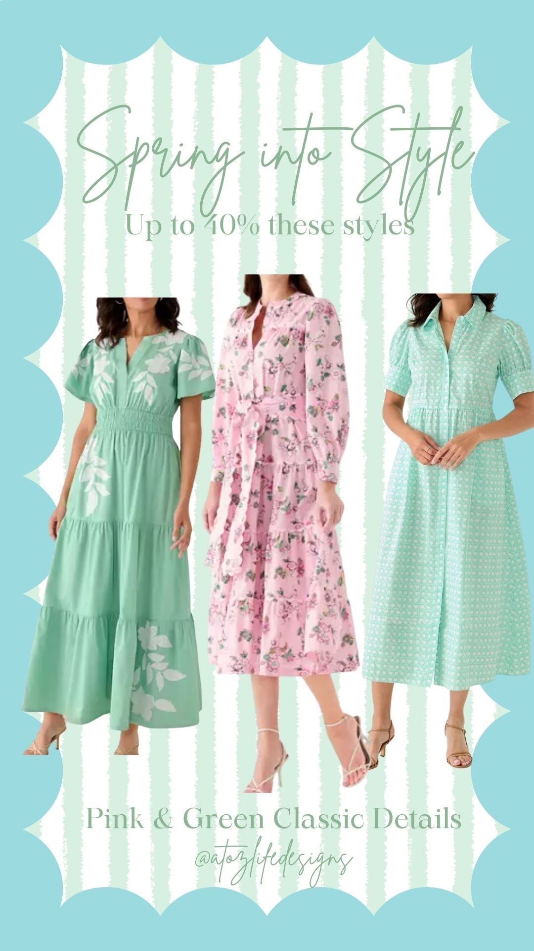 Classic details that are perfect for any spring event, Easter, and more! 

Crown and Ivy runs TTS and most dresses are 40% now! The green style and white embroidery Ison it’s way to me and this silhouette is the look for less for the Somerset Anthro style and fits well and is flattering! I’ve had it in other seasonal styles before. 

#classic #spring #springdress #momstyle #loveshackfancy #green #pink #preppy #lookforless