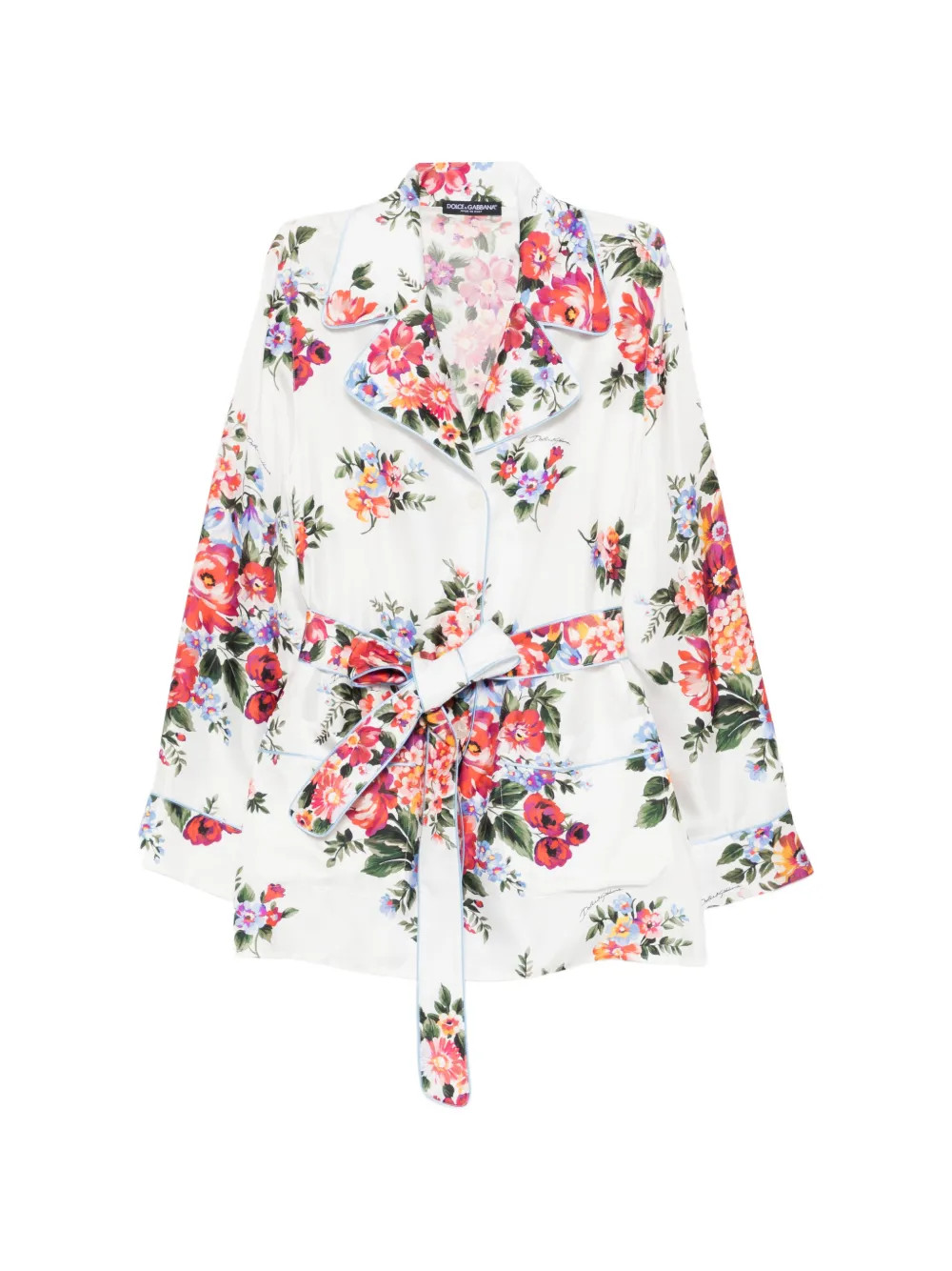 Dolce & Gabbana bouquet-print Vanity Twill Shirt | White | FARFETCH | Farfetch Global