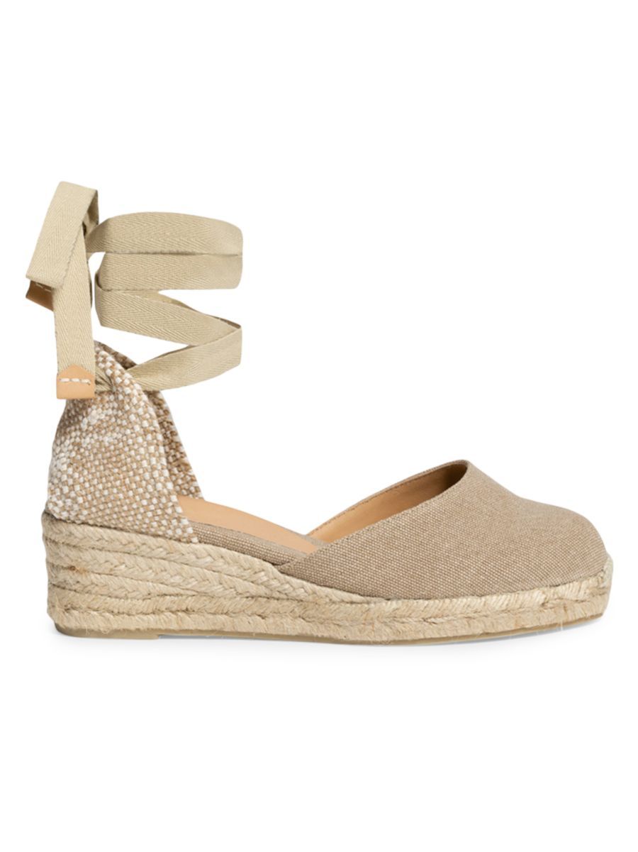 Carina Linen Wedge Espadrille Sandals | Saks Fifth Avenue