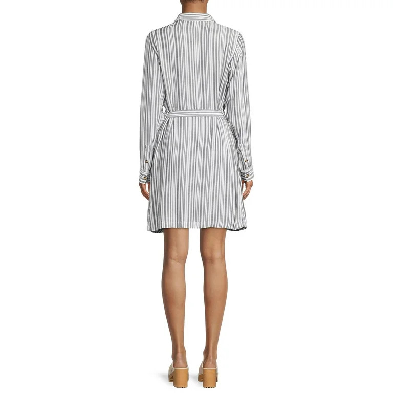 Time and Tru Women's Utility Shirt Dress | Walmart (US)