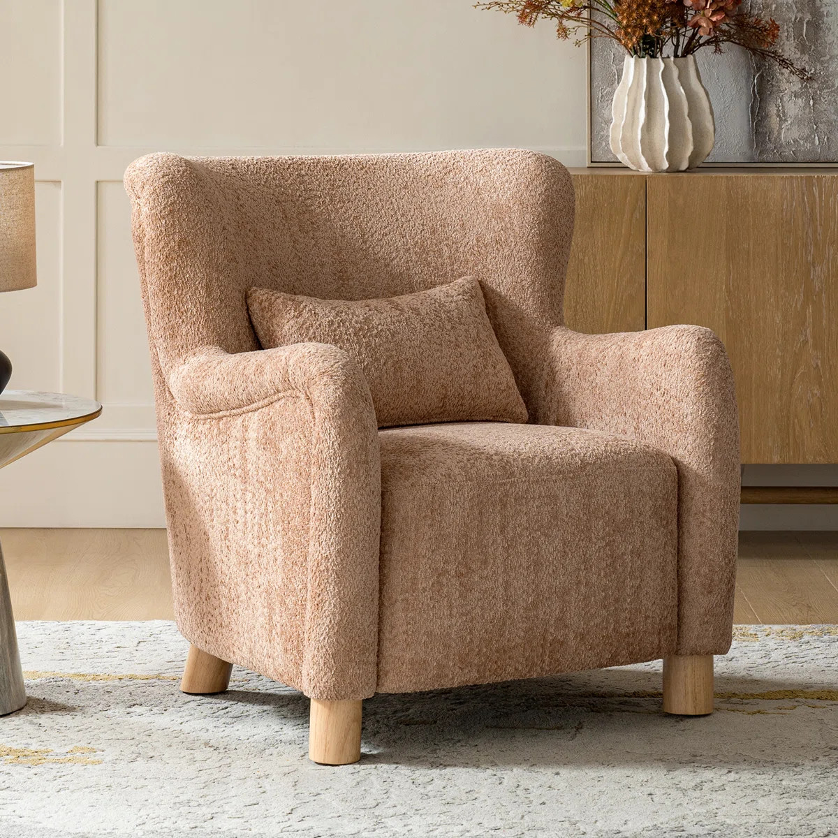 D’alouette Boucle Wingback Accent Chair | Wayfair North America