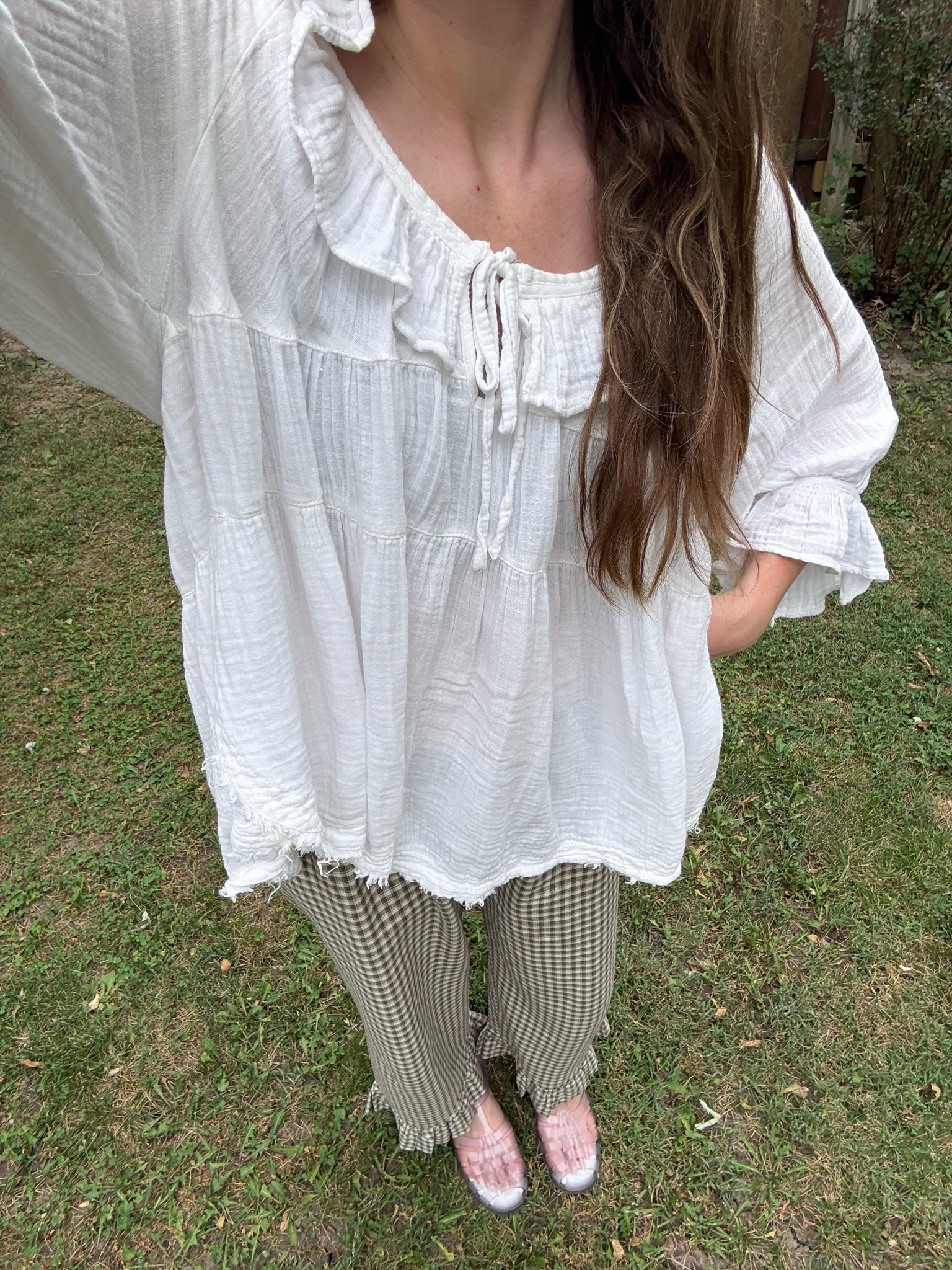 wearing small in pants and linked look for less top (size up for similar fit)

#LTKootd