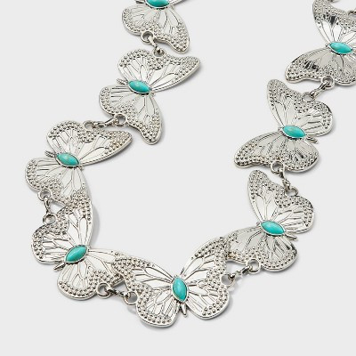 Girls' Butterfly Chain Belt - art class\u2122 Silver L/XL | Target