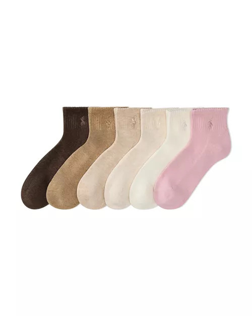 Cushioned Quarter Crew Socks, Pack of 6 | Bloomingdale's (US)