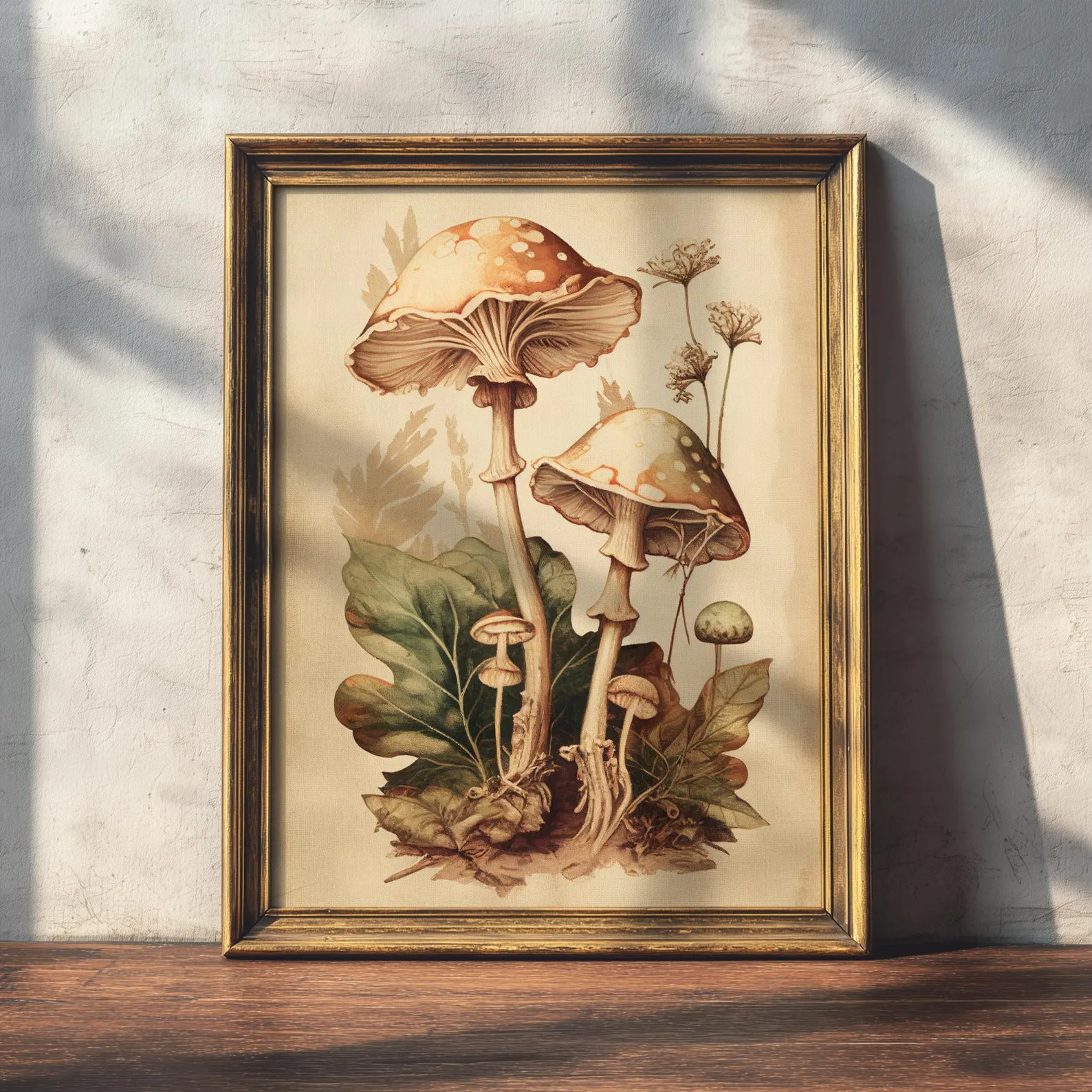 Toadstool Mushrooms | Boho Cottagecore Print, Mushroom Decor, Goblincore Oil Painting, Bohemian M... | Etsy (US)