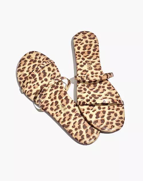 Madewell x TKEES® Gemma Leather Sandals in Leopard Print | Madewell