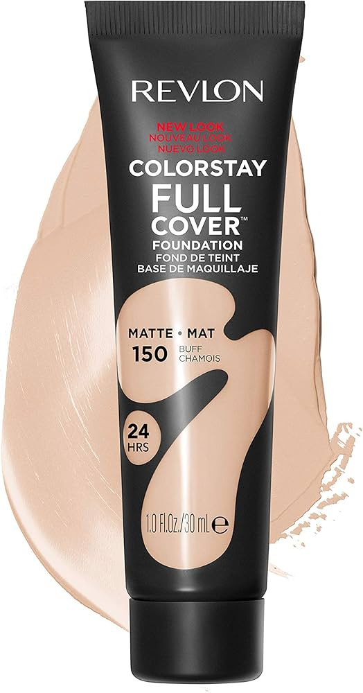 Revlon ColorStay Full Cover Longwear Matte Foundation, Heat & Sweat Resistant Lightweight Face Ma... | Amazon (US)