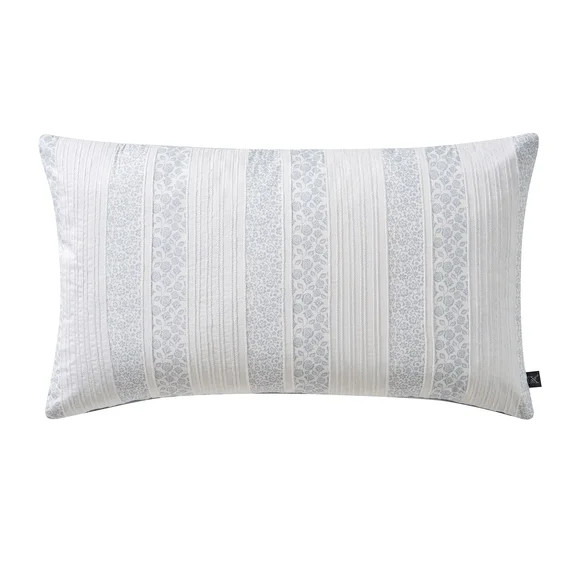 My Texas House 14" x 24" Blue Floral Stripe Decorative Pillow Cover | Walmart (US)