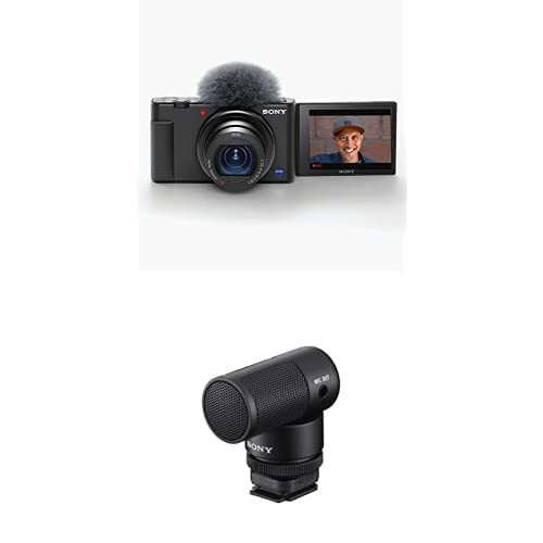 Sony ZV-1 Digital Camera for Content Creators, Vlogging and YouTube with Flip Screen, Touchscreen Display, Live Video Streaming, Webcam with Vlogger Shotgun Microphone ECM-G1 Black | Amazon (US)