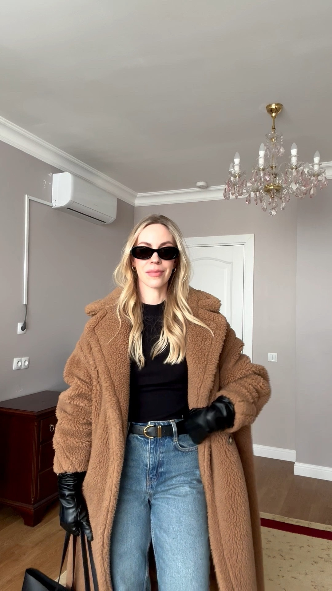 Teddy coat, Max Mara teddy coat, @Zara straight leg jeans, Saint Laurent tote bag, minimal style, leather gloves 

#LTKOver40 #LTKSeasonal #LTKootd