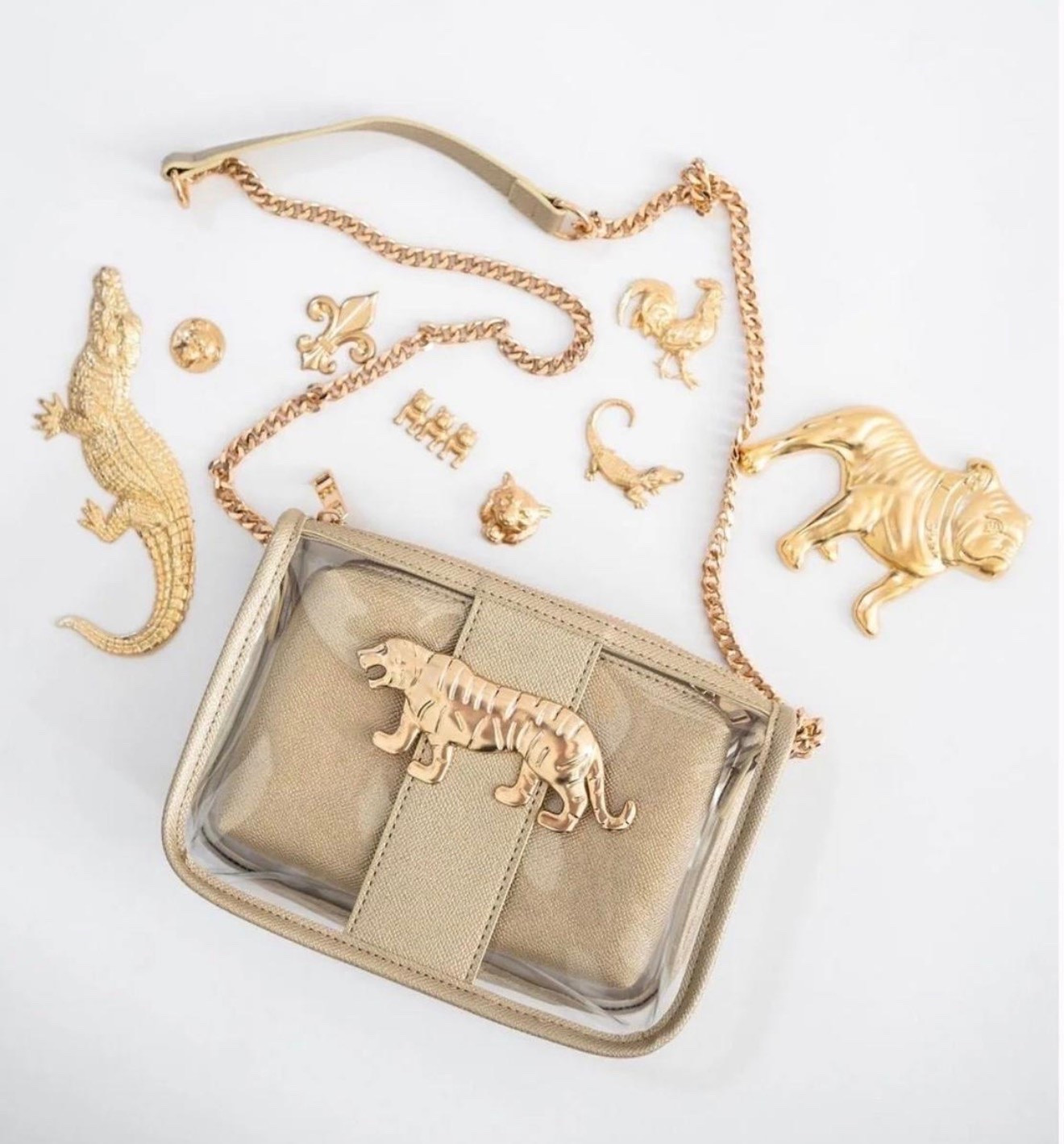 I'm all for making a clear purse cute this one is perfect and you can switch the gold mascot there's so many options!

#LTKSeasonal #LTKootd