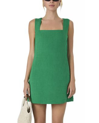 FRENCH CONNECTION Birdie Linen Blend Square Neck Dress  | Bloomingdale's Women | Bloomingdale's (US)