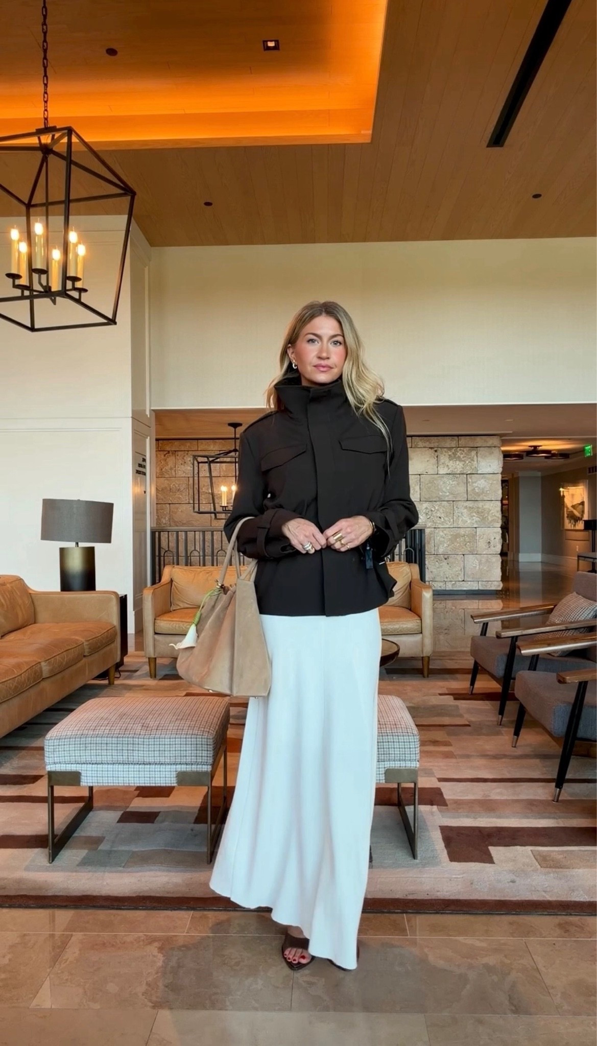 I love the structure of this jacket especially paired with something so feminine.

#LTKootd #LTKgrwm #LTKSeasonal