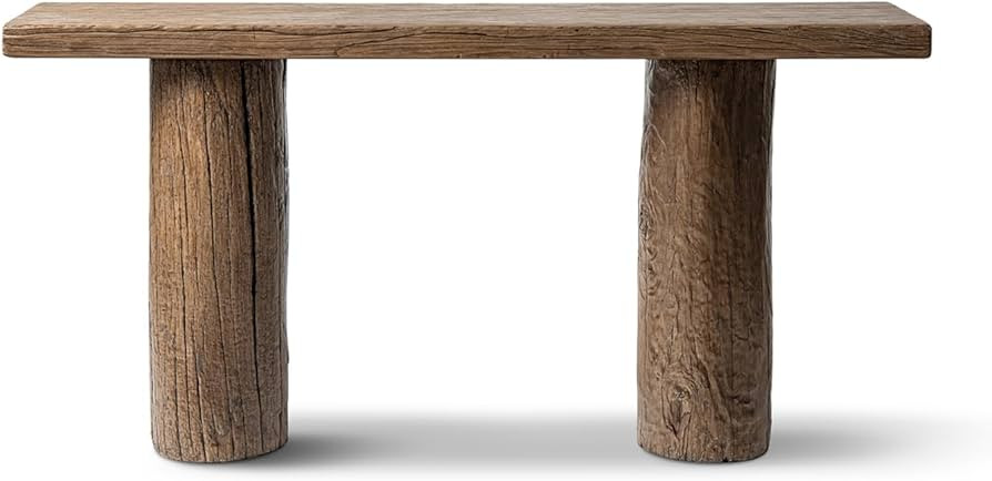 Jennifer Taylor Home Arbor 60” Reclaimed Elm Double Pillar Console Table, Heritage Medium-Dark ... | Amazon (US)