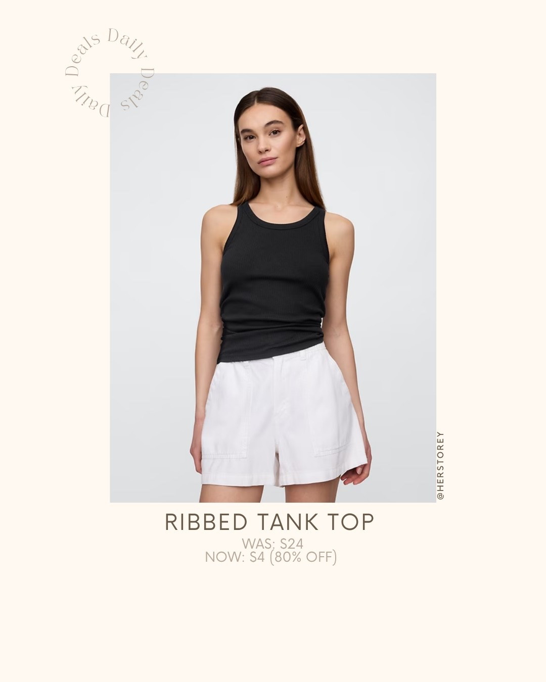 Ribbed Tank Top
Was: $24
NOW: $4 (80% OFF)

#LTKPetite #LTKFestival #LTKSaleAlert