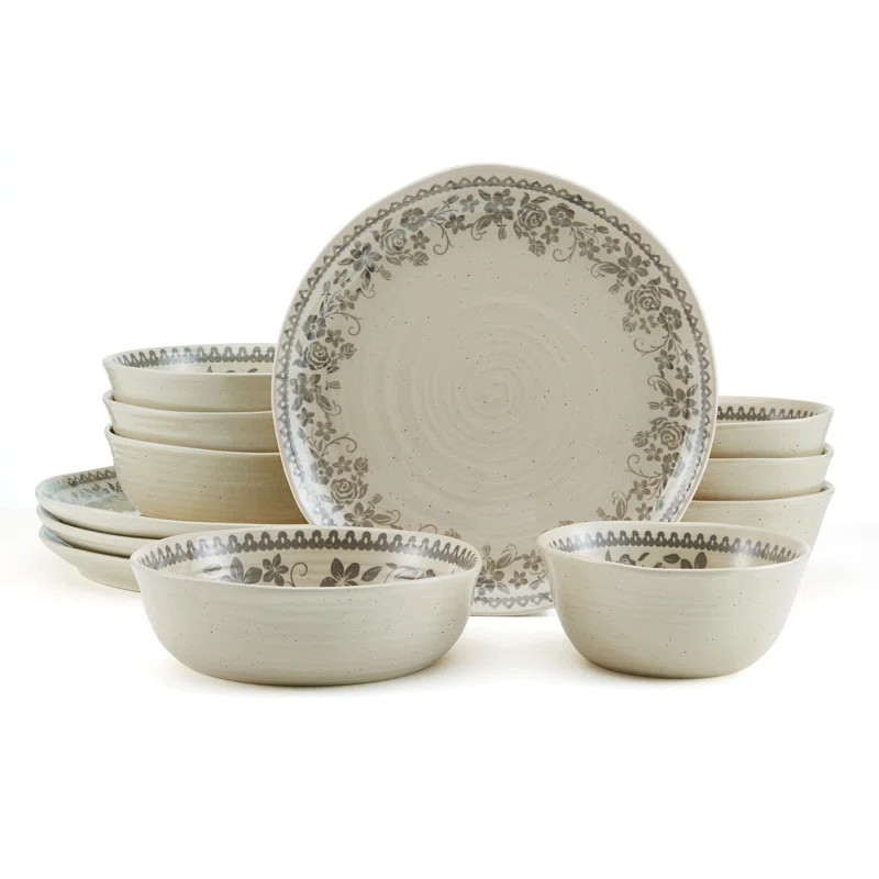 Pfaltzgraff Hayden 12-Piece Stoneware Dinnerware Set, Service for 4 & Reviews | Wayfair | Wayfair North America