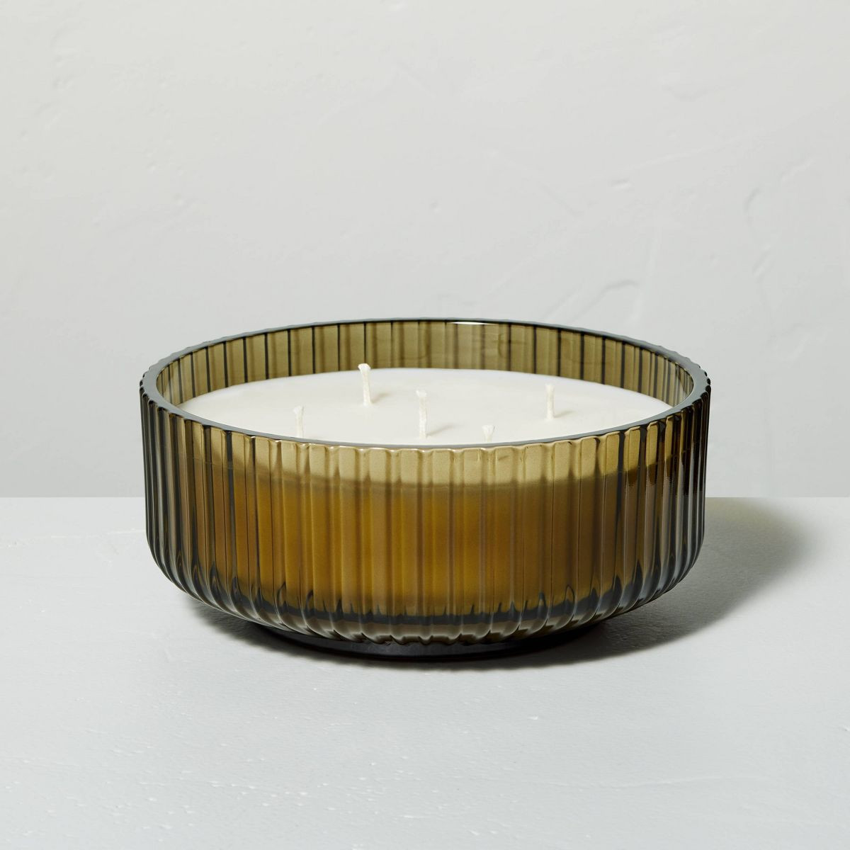 Ribbed Glass Autumn Cider Jar Candle Green - Hearth & Hand™ with Magnolia | Target