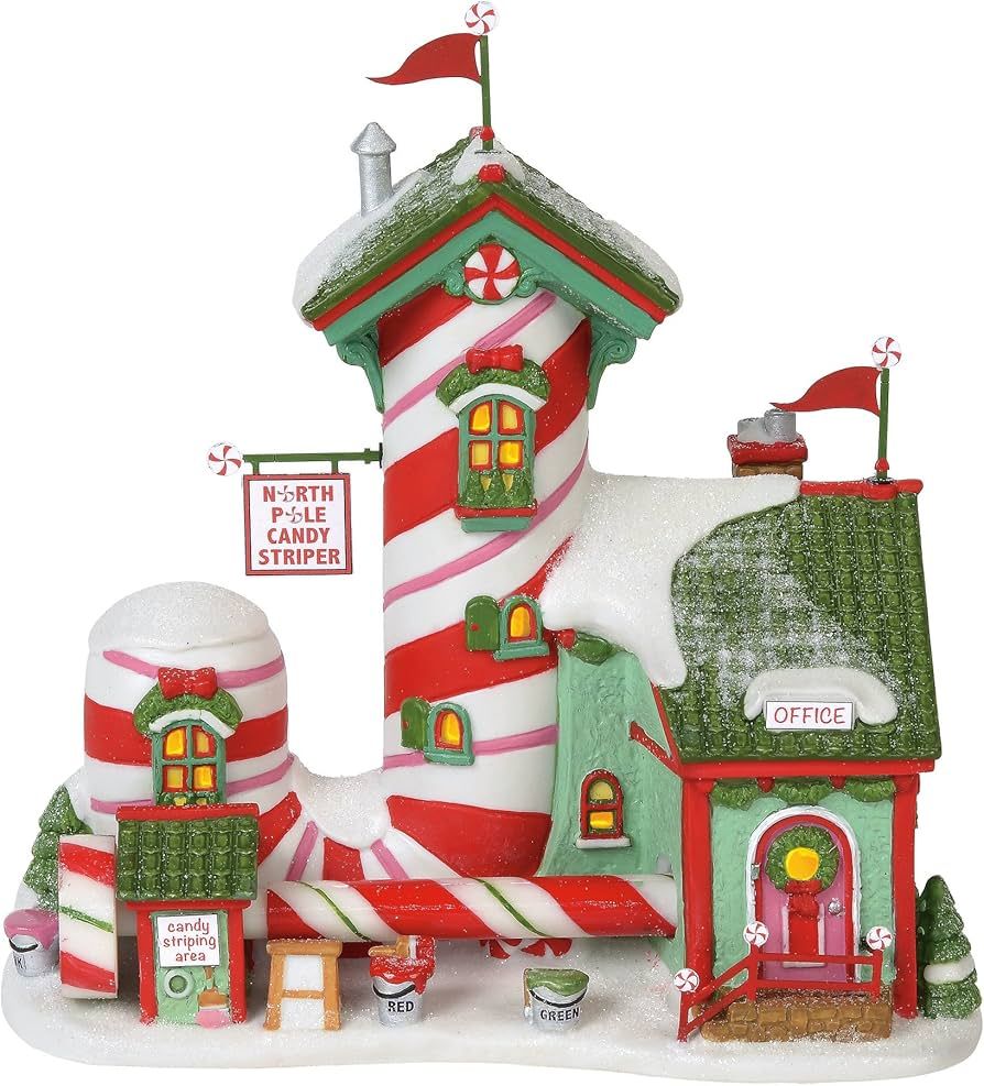 Department 56 North Pole Village Candy Striper Lit Animated Building, 7 Inch, Multicolor | Amazon (US)