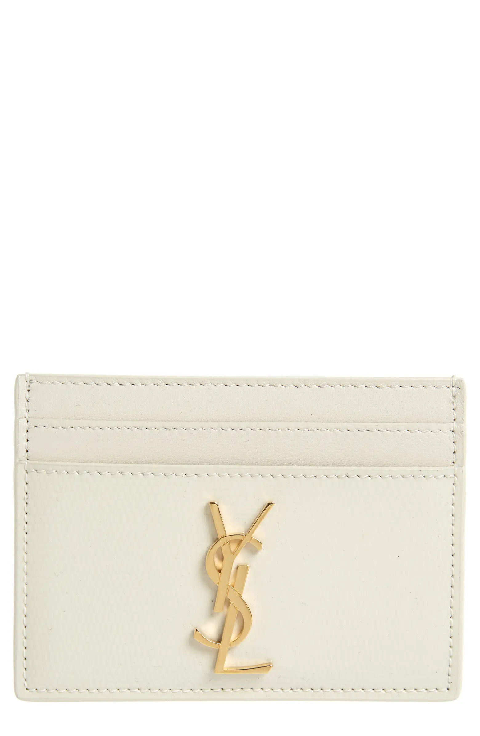 Saint Laurent Monogram Leather Card Case | Nordstrom | Nordstrom