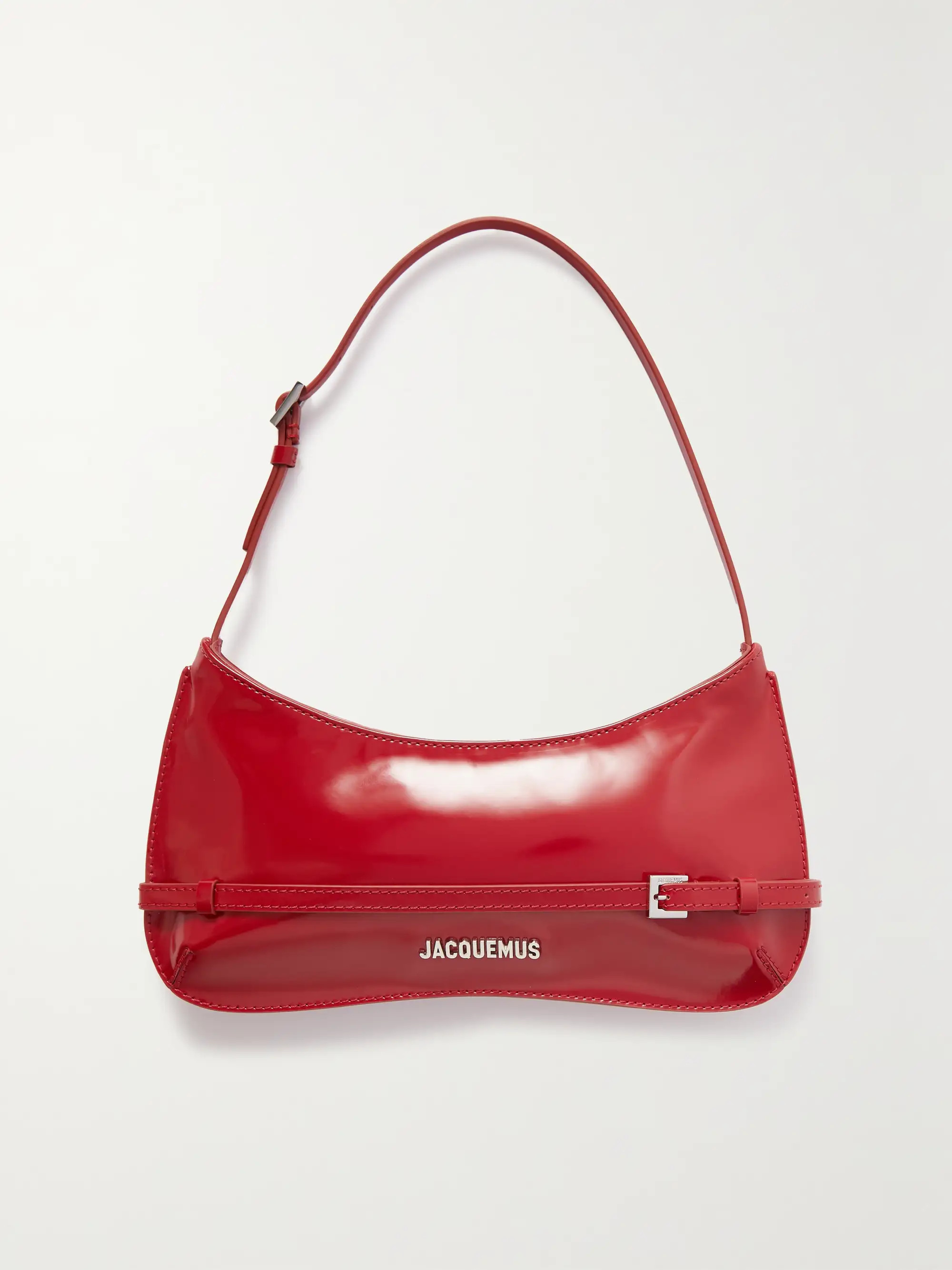 JACQUEMUS Le Bisou Ceinture patent-leather shoulder bag | NET-A-PORTER | NET-A-PORTER (US)