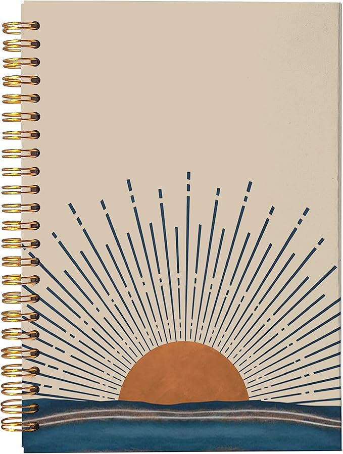 VNWEK Boho Notebook,Hardcover Spiral Notebooks 5.5×8.3 Inch,Aesthetic Notebook,Boho JournalGifts... | Amazon (US)