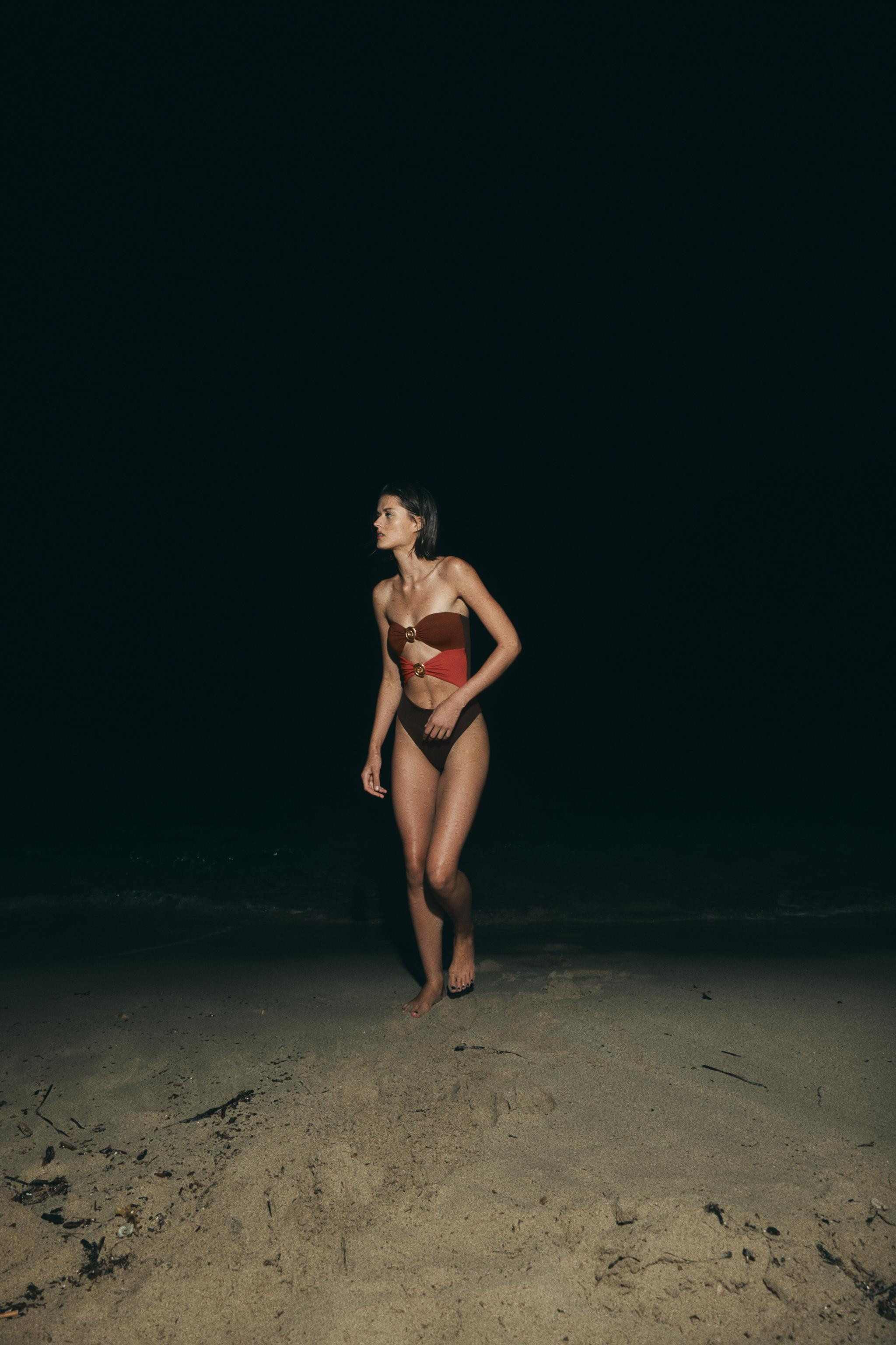 SPIRAL DETAIL BANDEAU SWIMSUIT | Zara UK