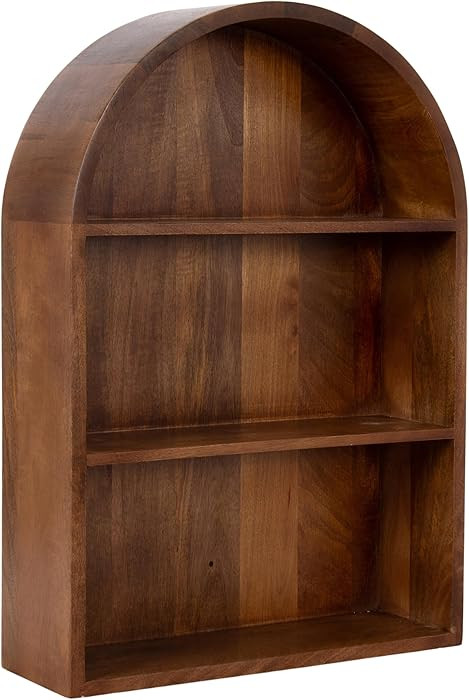 Kate and Laurel Arcott Modern Arched Wall Shelf, 18 x 26, Walnut Brown, Transitional Arch Wall Sh... | Amazon (US)