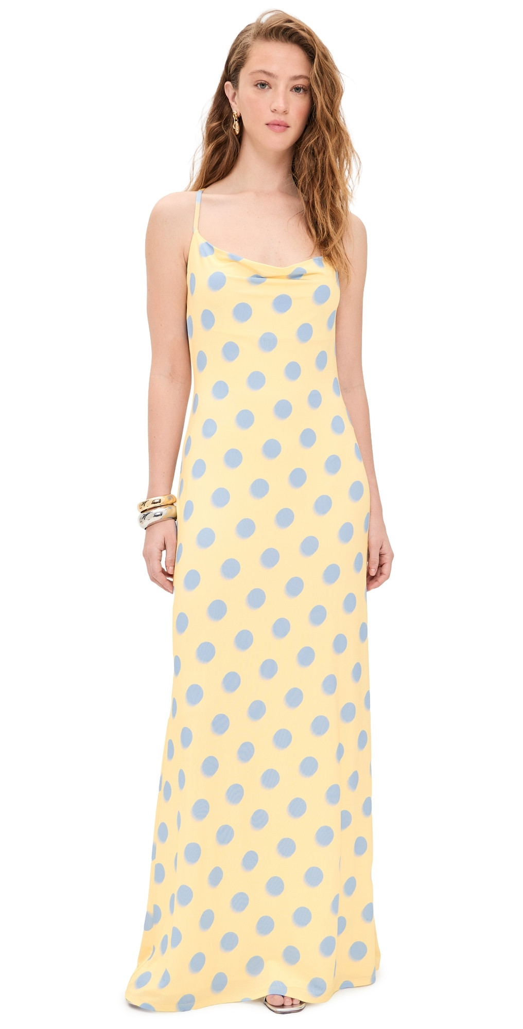 AFRM Kim Dress + Hair Wrap Set Butter Blue Dot XXS | Shopbop