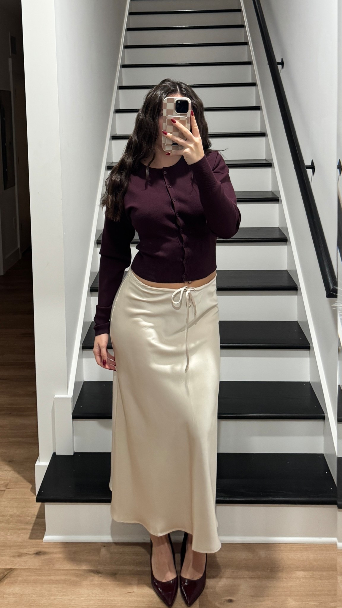 Holiday outfit — burgundy & cream! The best silky soft holiday fit 🌲✨

#LTKSeasonal #LTKHoliday #LTKootd