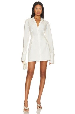 L'Academie Evianna Shirt Dress in Cream from Revolve.com | Revolve Clothing (Global)