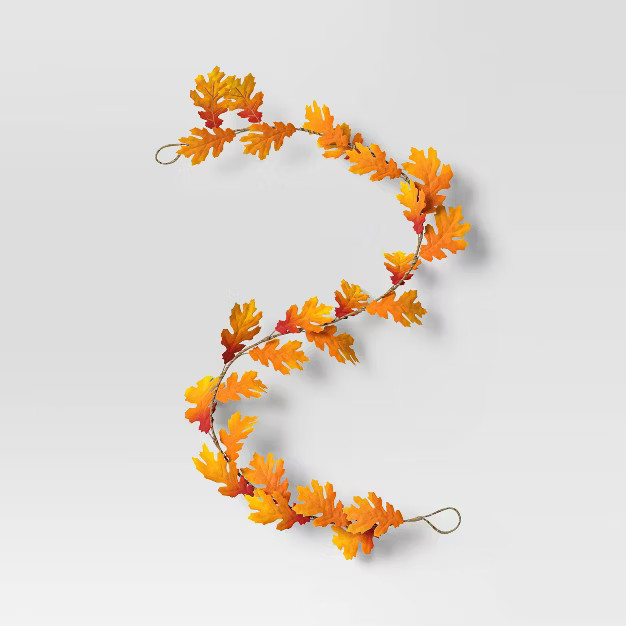Mini Artificial Fall Leaves Garland - Threshold™ | Target