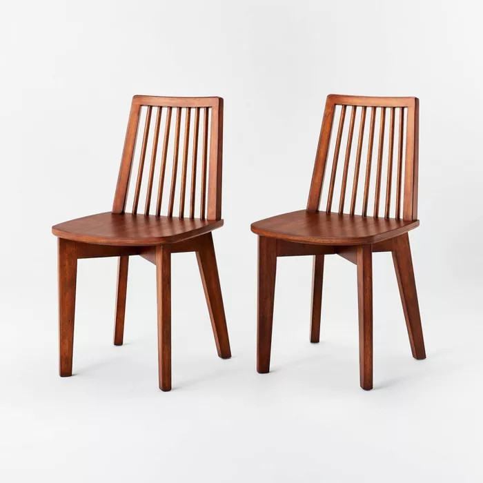 2pk Linden Modified Windsor Wood Dining Chair - Threshold™ designed with Studio McGee | Target